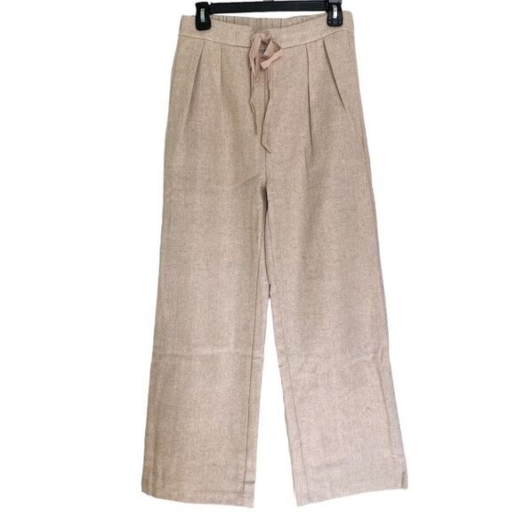 Mod Ref Piper and Scoot Beige Mid Rise Twill Straight Leg Pants Size Small - Picture 1 of 7